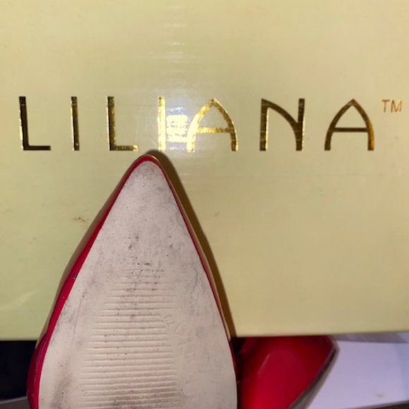 Liliana Nyssa-2 Red Pointed Toe High Heel Stiletto Pump Size 7 - Picture 5 of 5
